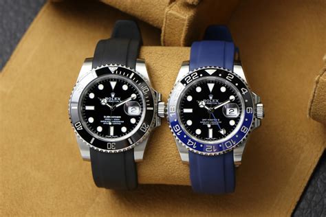 rolex submariner on rubber strap|rolex submariner rubber strap price.